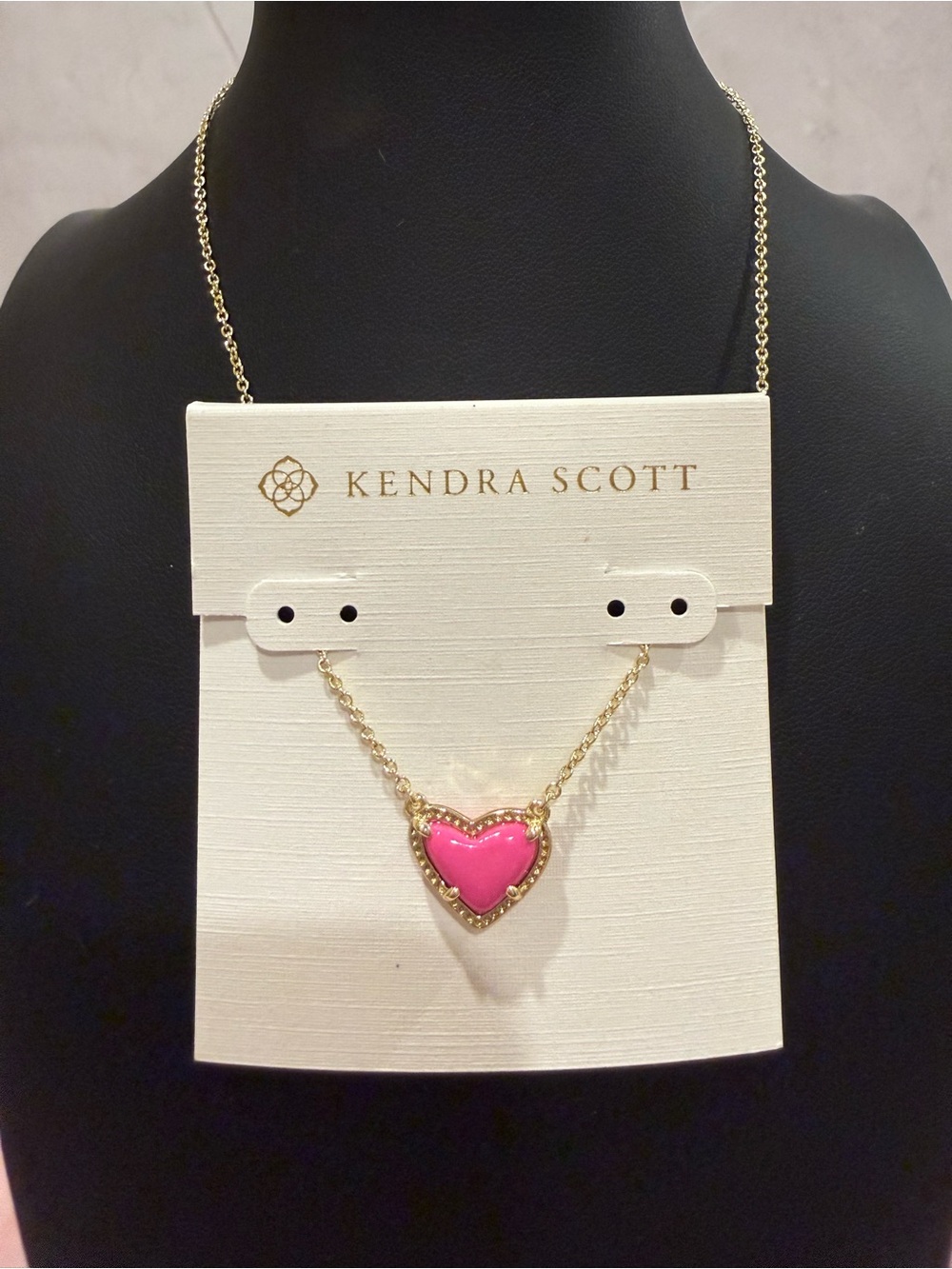 Kendra Scott | Gold Plated Pink Heart Pendant Necklace